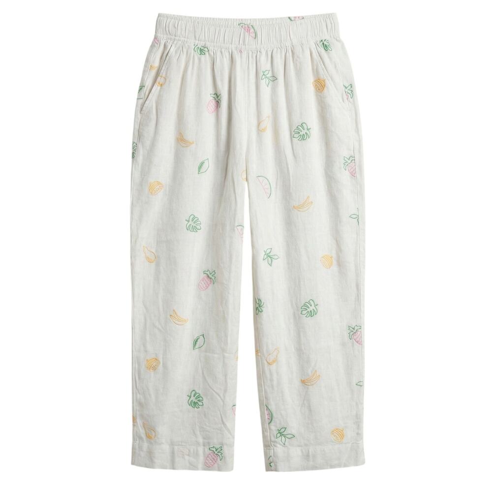 NWT C&C California Women's L Linen Coastal Tropical Resortwear Fruit Pants‎